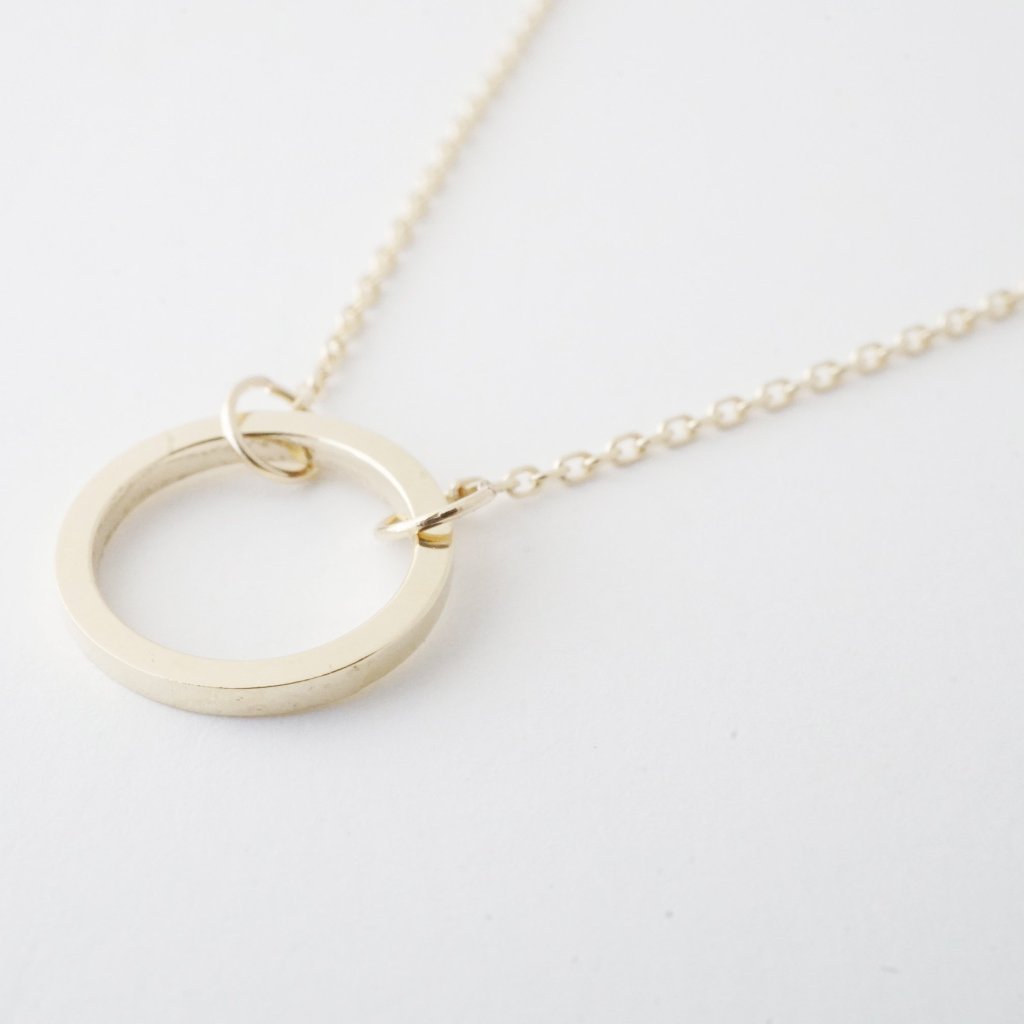 Mini Orbit Necklace, 14k Gold Necklaces HONEYCAT Jewelry 