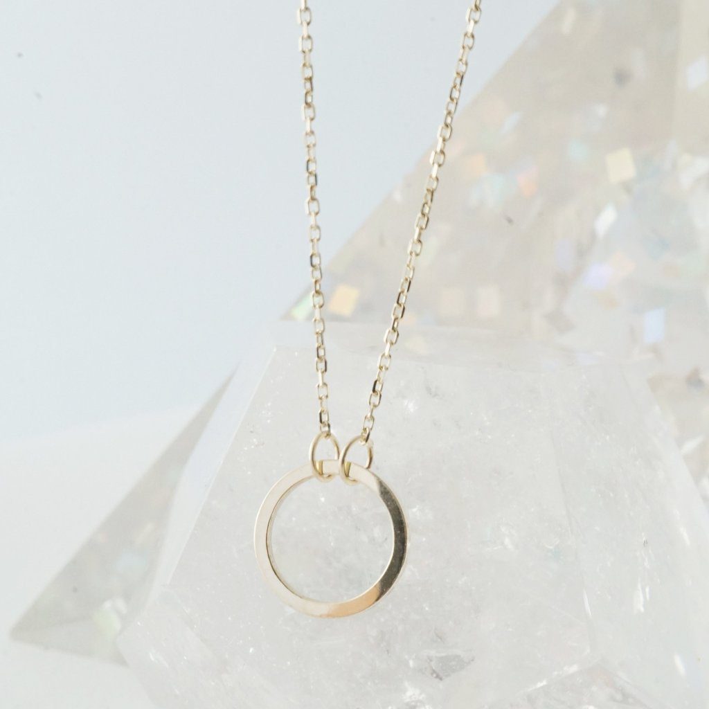 Mini Orbit Necklace, 14k Gold Necklaces HONEYCAT Jewelry 