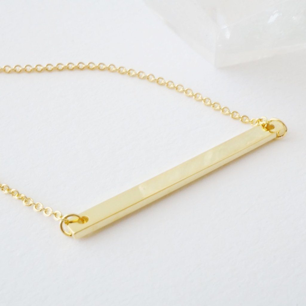Classic Bar Necklace Necklaces HONEYCAT Jewelry Gold 