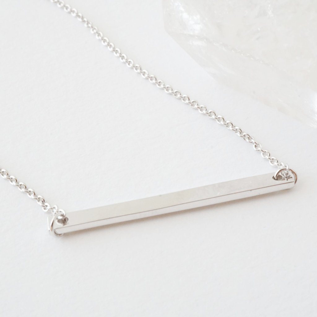 Classic Bar Necklace Necklaces HONEYCAT Jewelry Silver 
