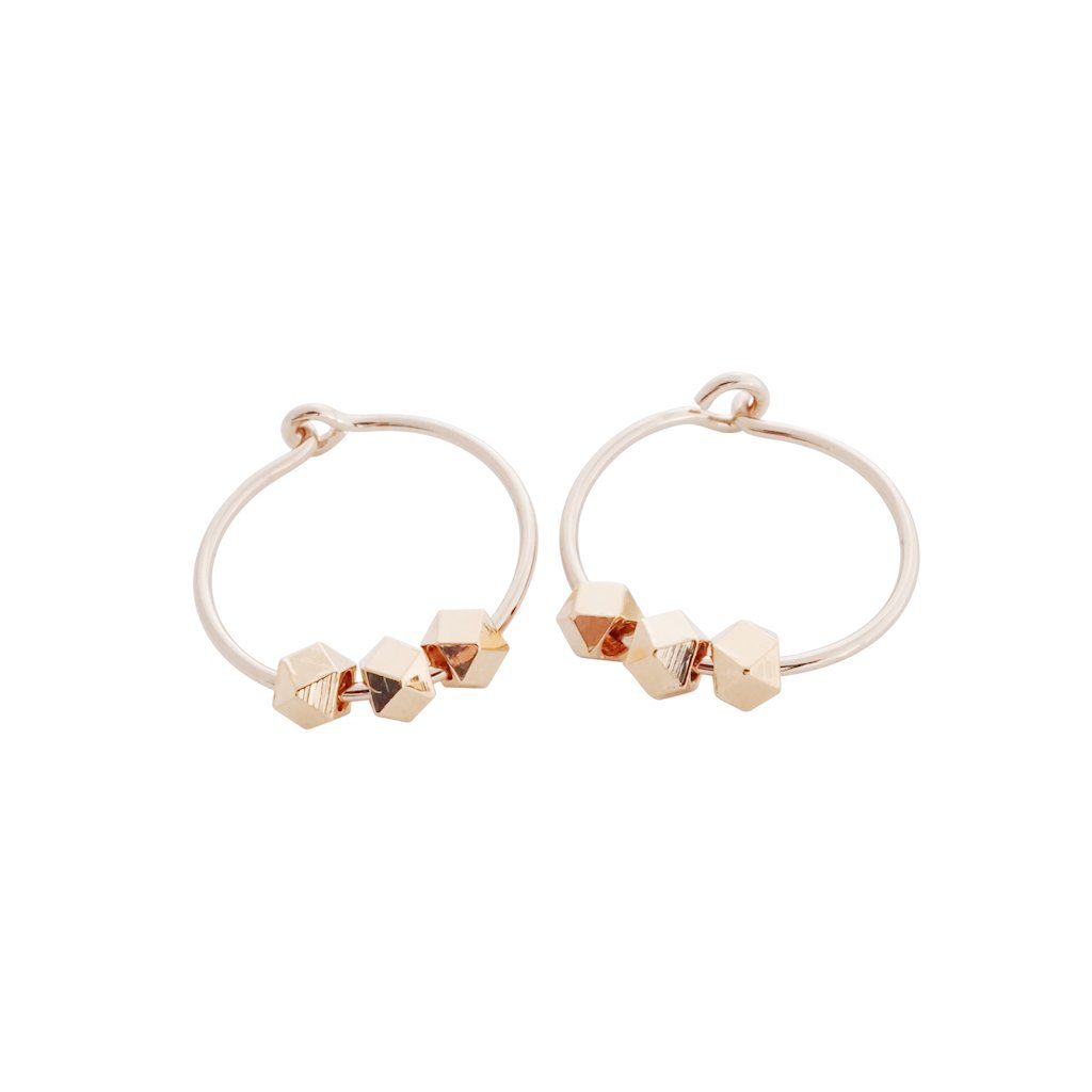 Comet Hoops Earrings HONEYCAT Jewelry Rose Gold 