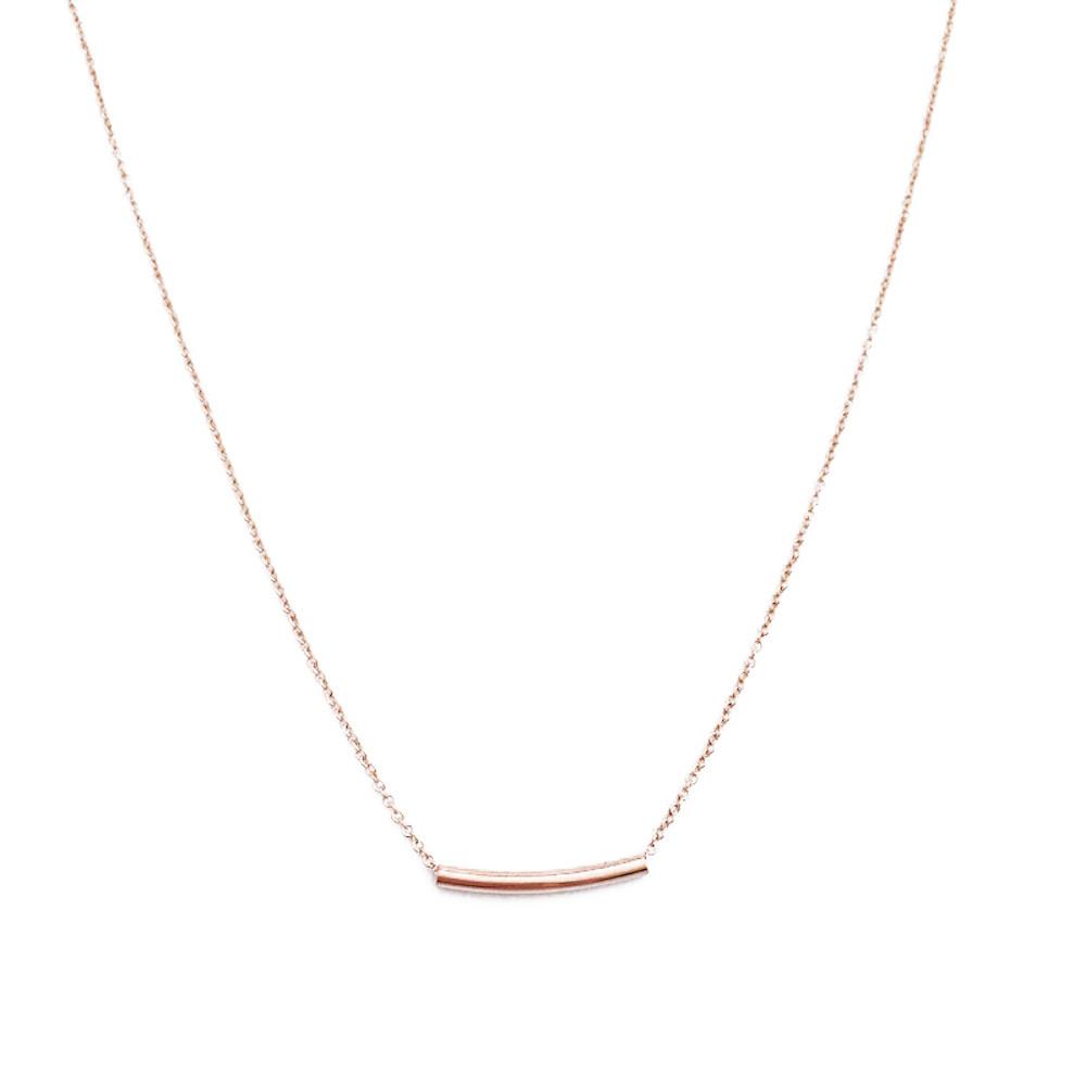 Bend Necklace Necklaces HONEYCAT Jewelry Rose Gold 