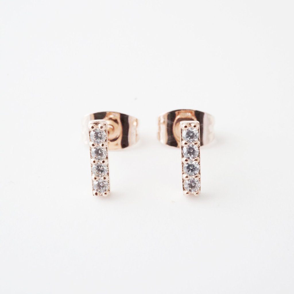 Crystal Drop Bar Earrings Earrings HONEYCAT Jewelry 