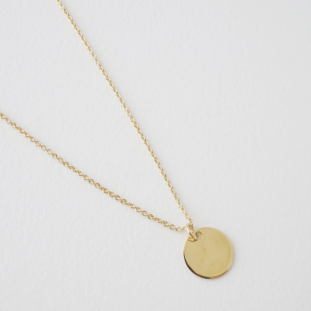 Hanging Sun Disc Necklace Necklaces HONEYCAT Jewelry Gold 