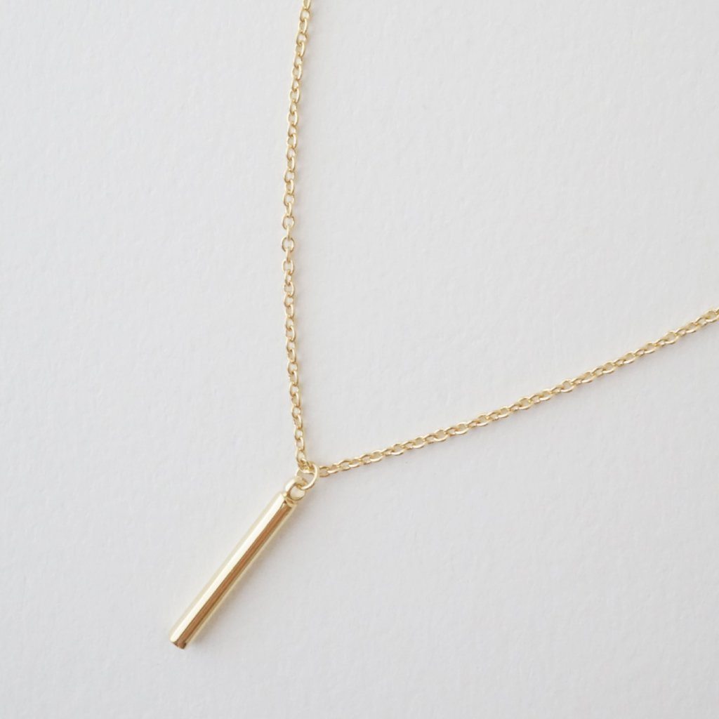 Pipette Bar Necklace Necklaces HONEYCAT Jewelry Gold 