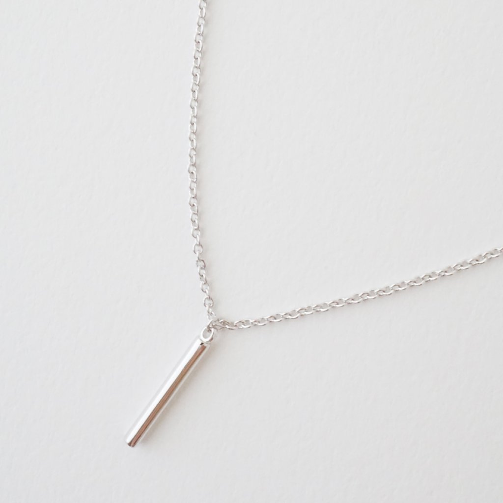 Pipette Bar Necklace Necklaces HONEYCAT Jewelry Silver 