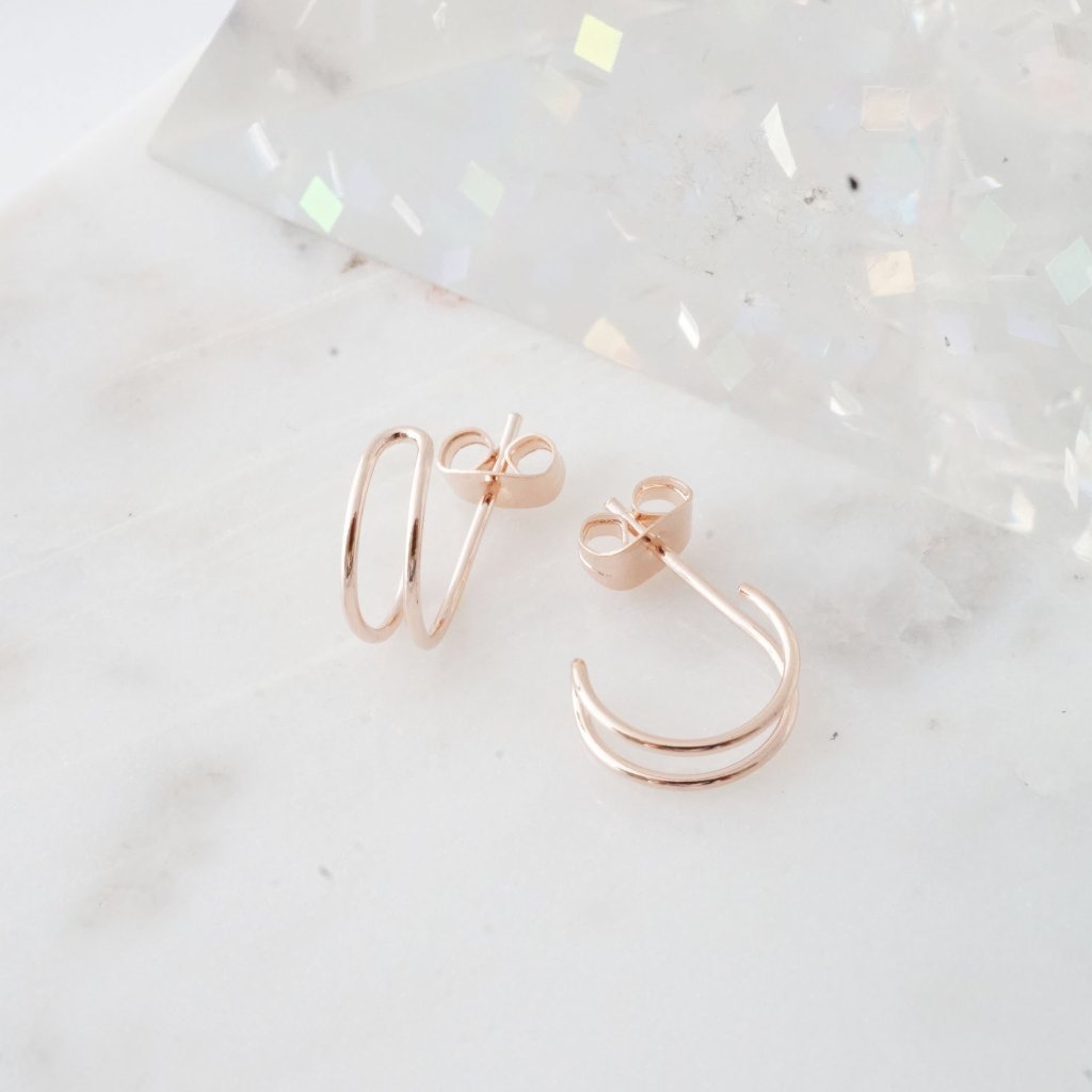 Double Hoop Earrings Earrings HONEYCAT Jewelry 