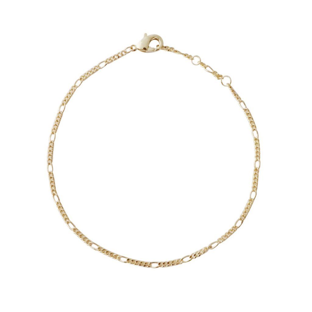 Figaro Chain Bracelet Bracelets HONEYCAT Jewelry Gold 