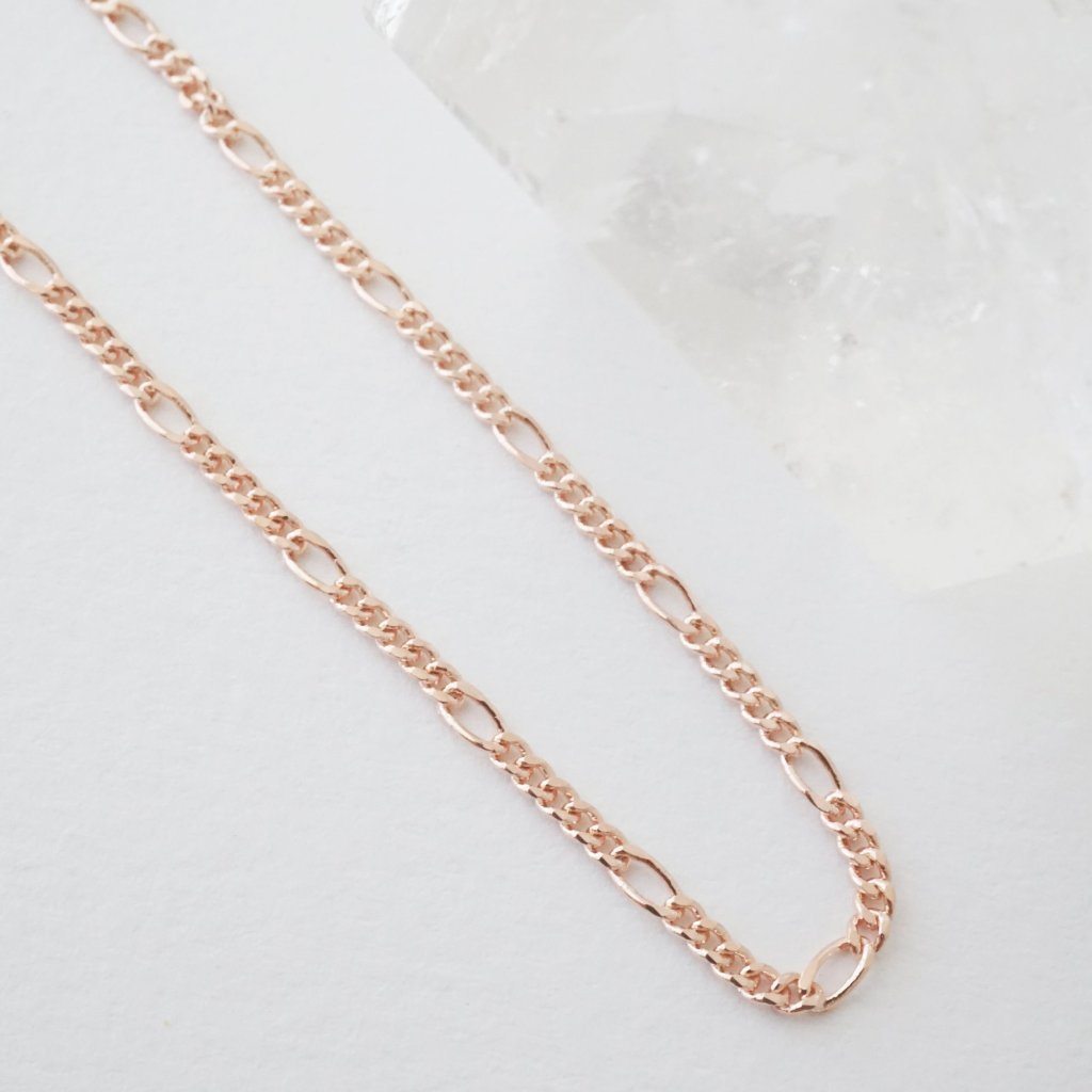 Figaro Chain Choker-Necklace Necklaces HONEYCAT Jewelry Rose Gold 