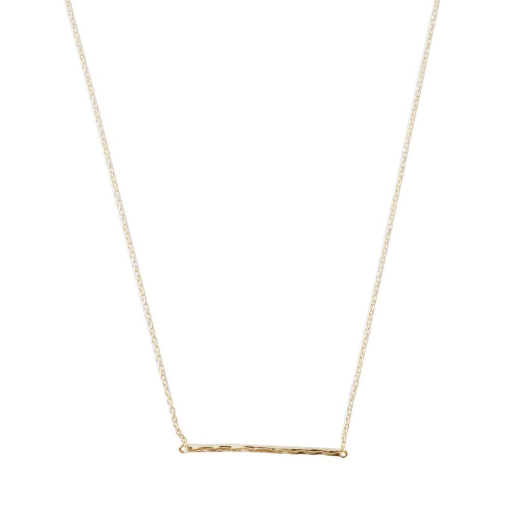 Hammered Classic Bar Necklace Necklaces HONEYCAT Jewelry 