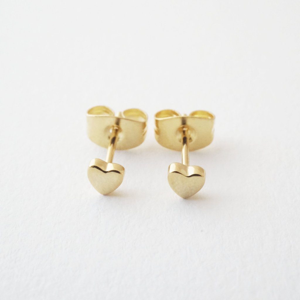 Mini Heart Stud Earrings Earrings HONEYCAT Jewelry 