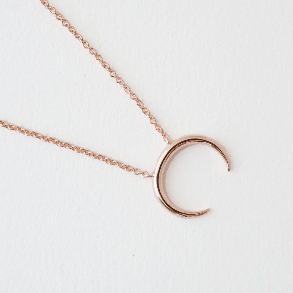Crescent Horn Necklace Necklaces HONEYCAT Jewelry Rose Gold 