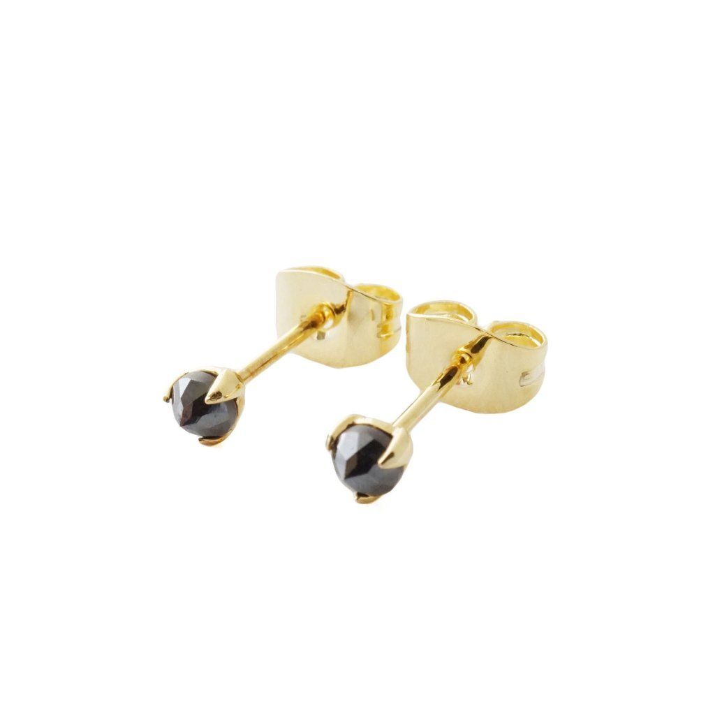 Iron Ore Point Solitaire Studs Earrings HONEYCAT Jewelry 