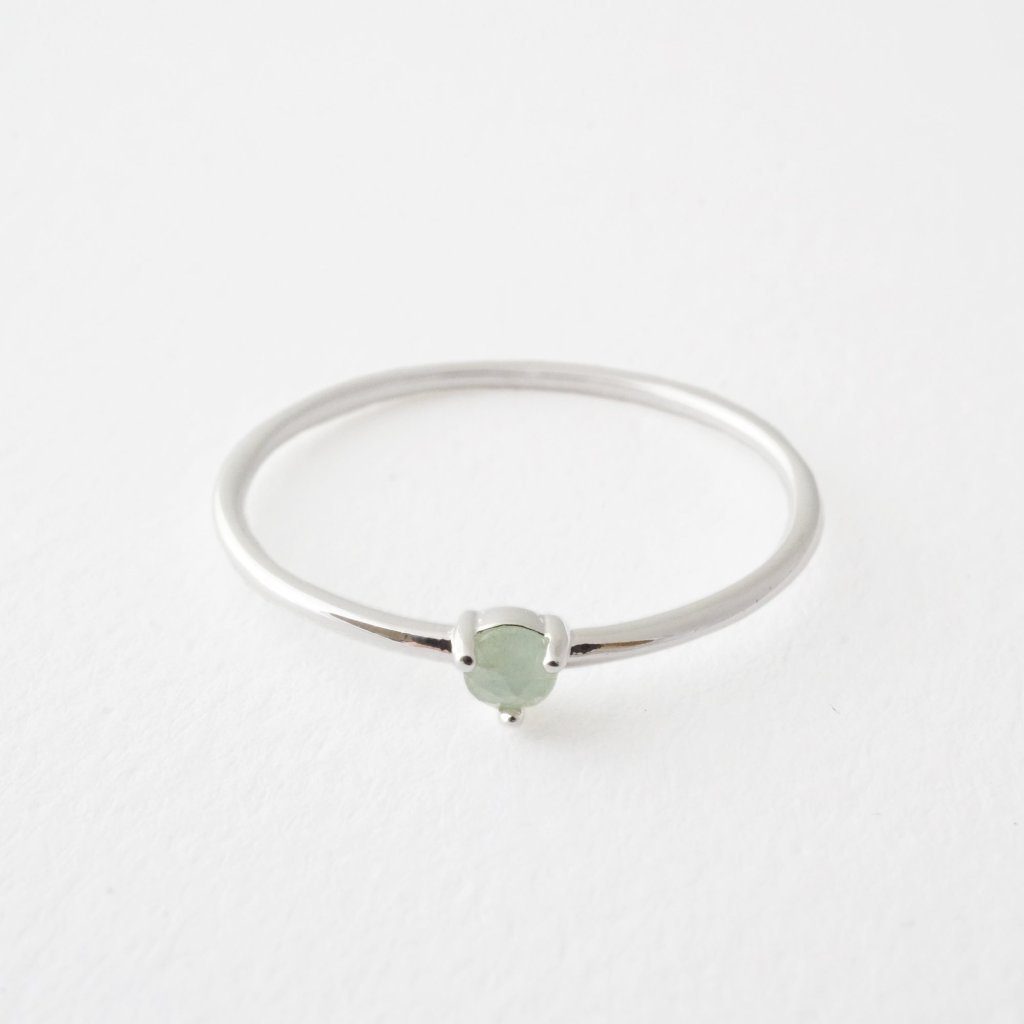 Jade Point Solitaire Ring Rings HONEYCAT Jewelry 