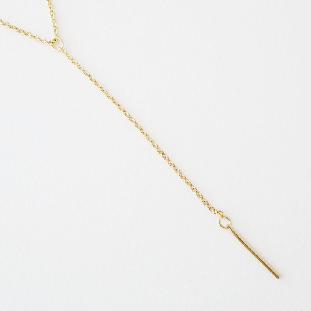 Whisper Thin Lariat Bar Necklace Necklaces HONEYCAT Jewelry 