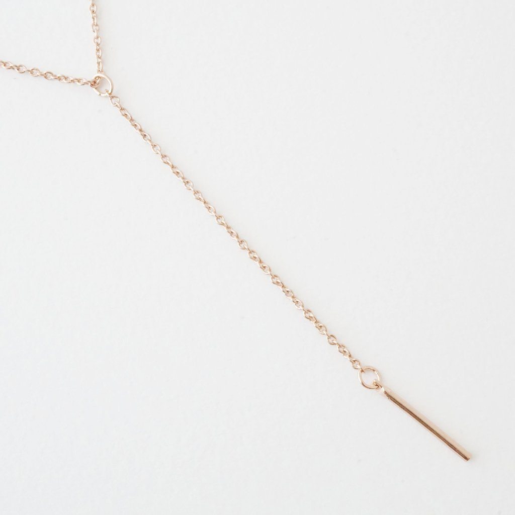 Whisper Thin Lariat Bar Necklace Necklaces HONEYCAT Jewelry 