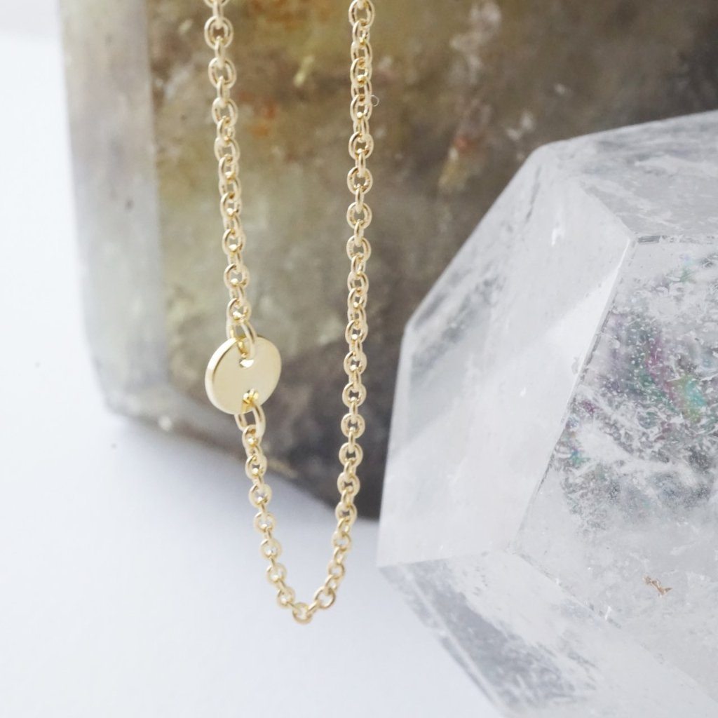 Little Moon Disc Necklace Necklaces HONEYCAT Jewelry 