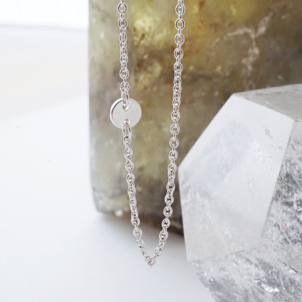 Little Moon Disc Necklace Necklaces HONEYCAT Jewelry 
