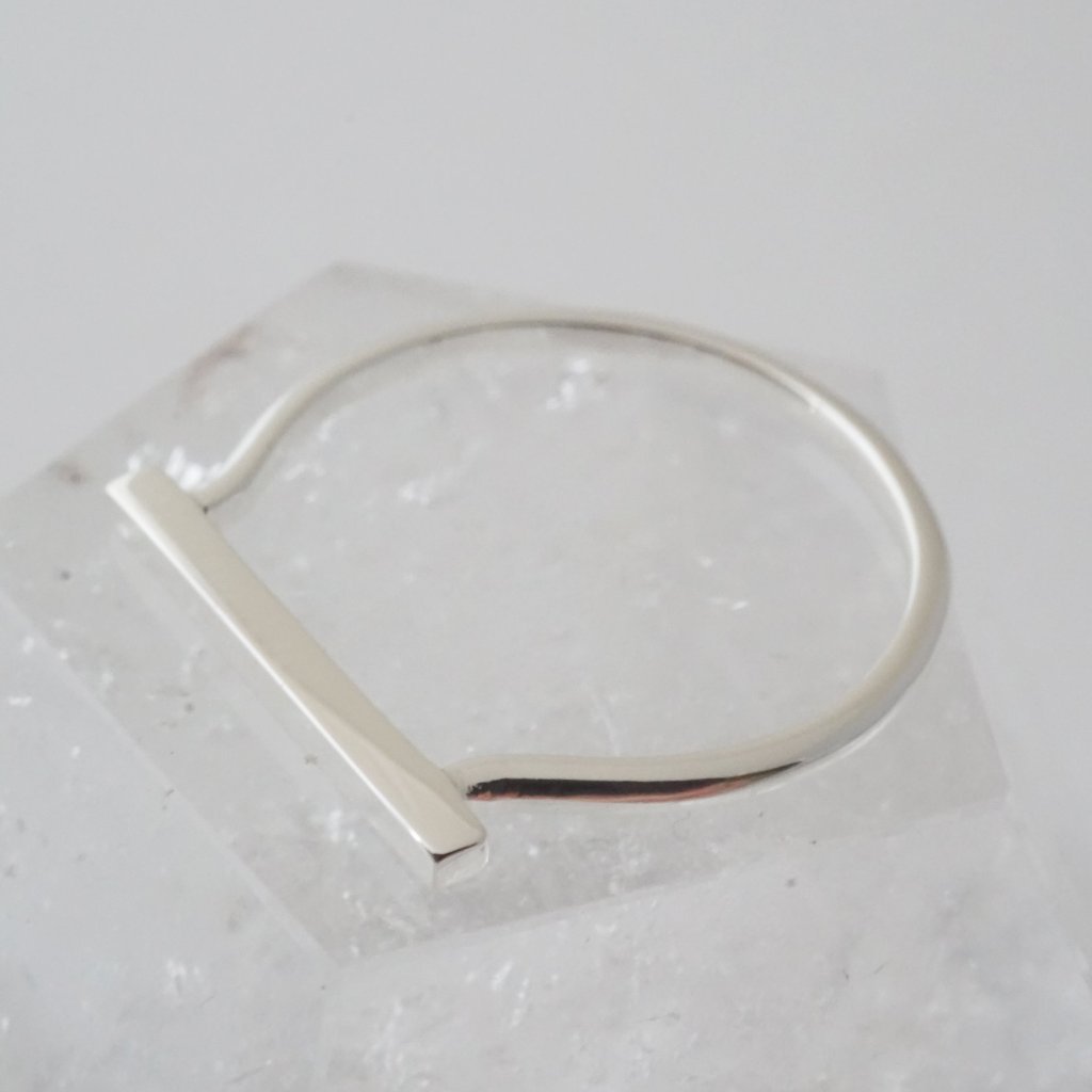 Long Bar Ring Rings HONEYCAT Jewelry Silver 6 