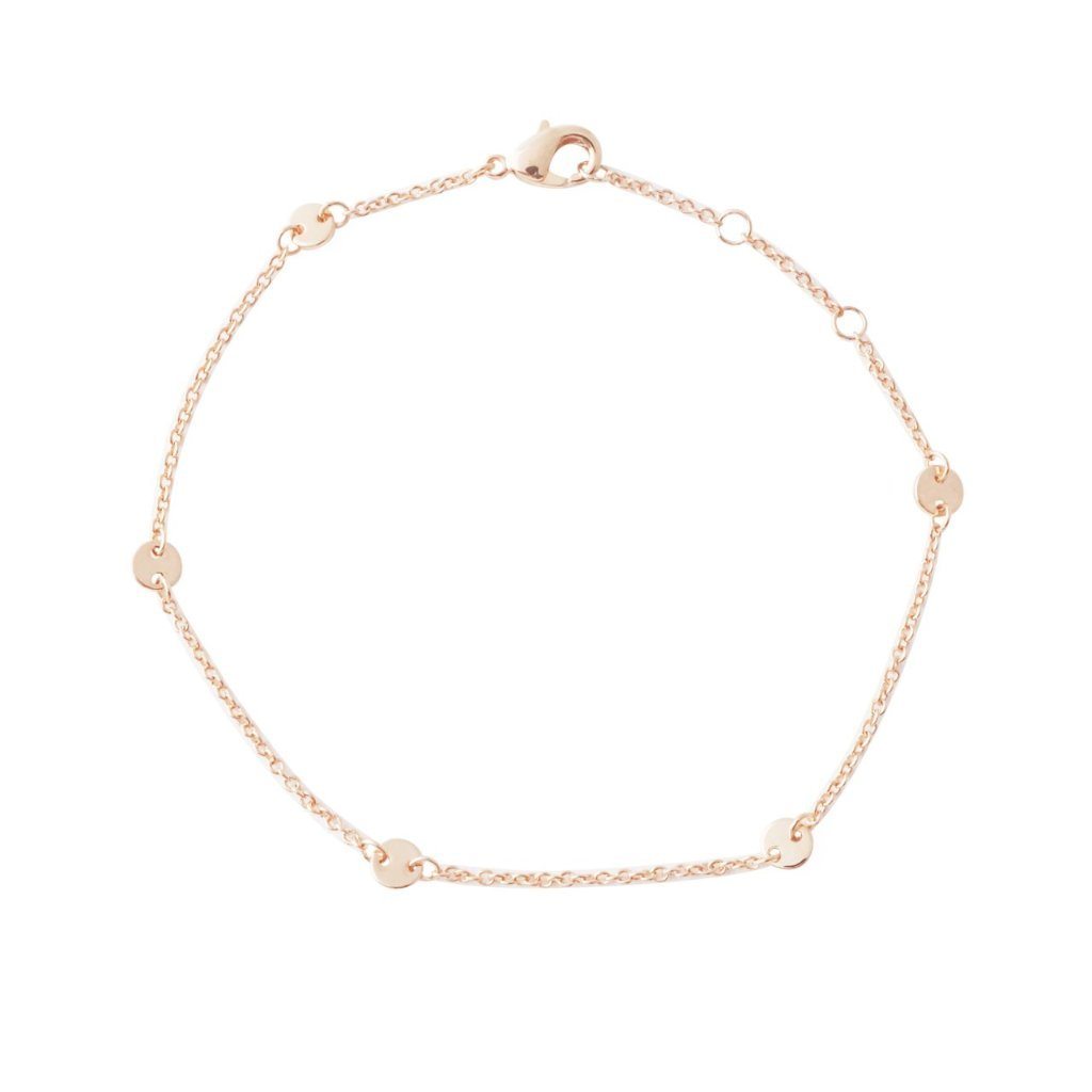 Milky Way Disc Chain Bracelet Bracelets HONEYCAT Jewelry Rose Gold 