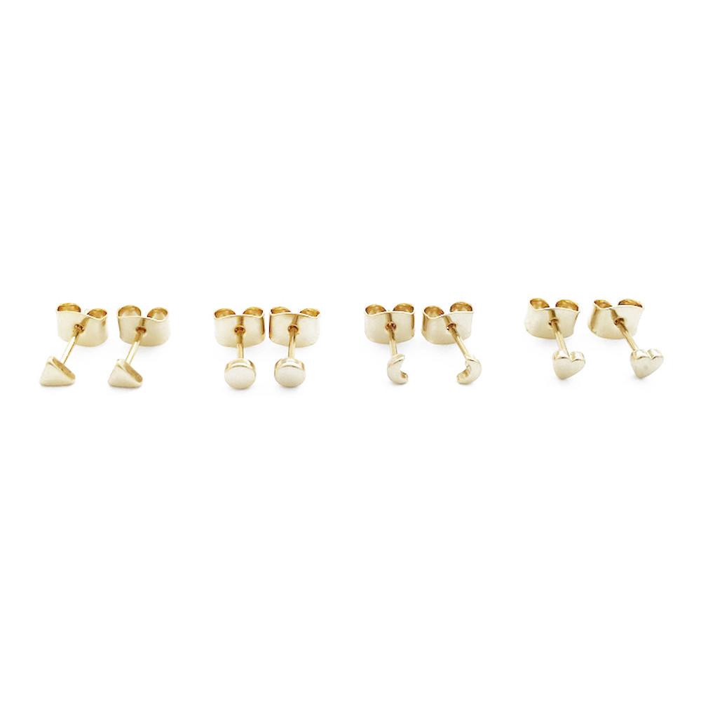 Mini Stud Earrings Quartet Earrings HONEYCAT Jewelry Gold 