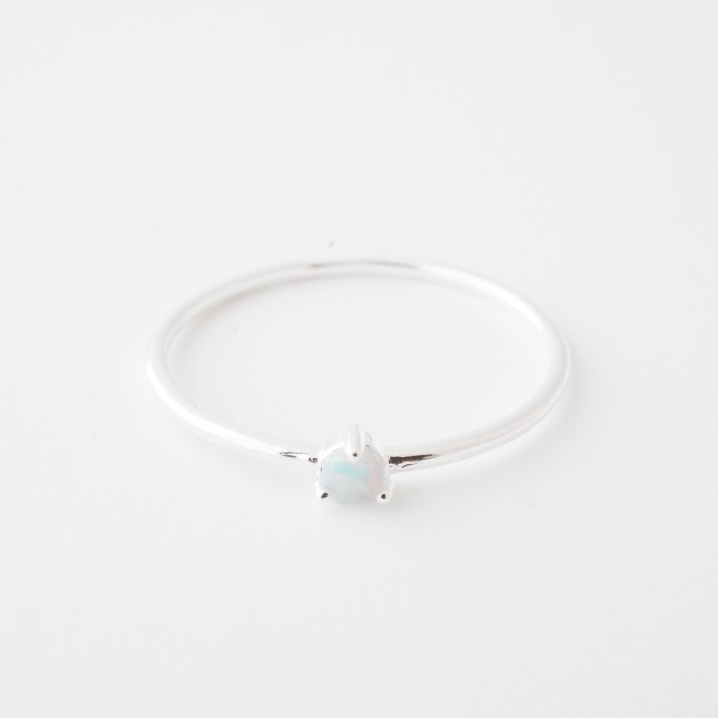 Opal Orb Ring Rings HONEYCAT Jewelry Silver 6 
