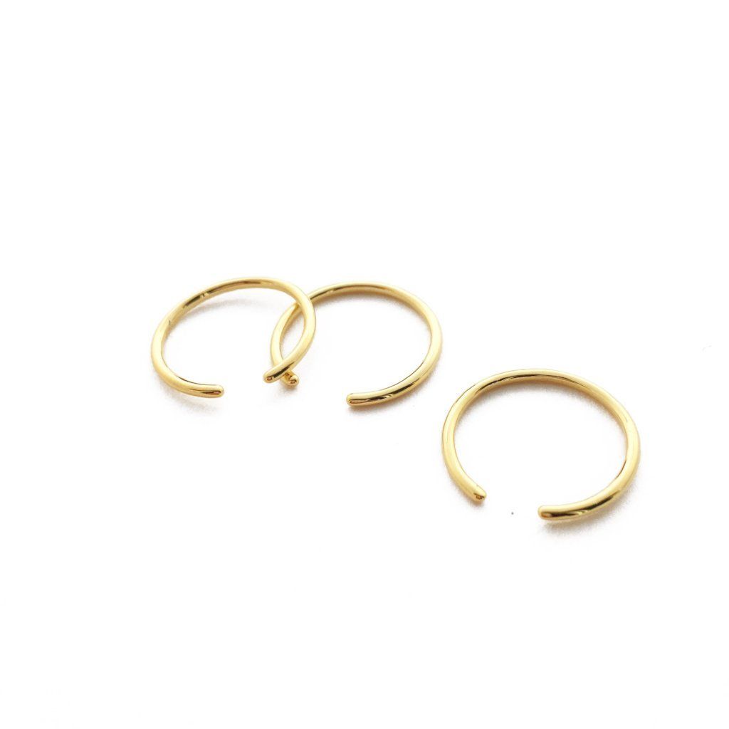 Open Skinny Stacking Ring Trio - Final Sale Rings HONEYCAT Jewelry Gold 