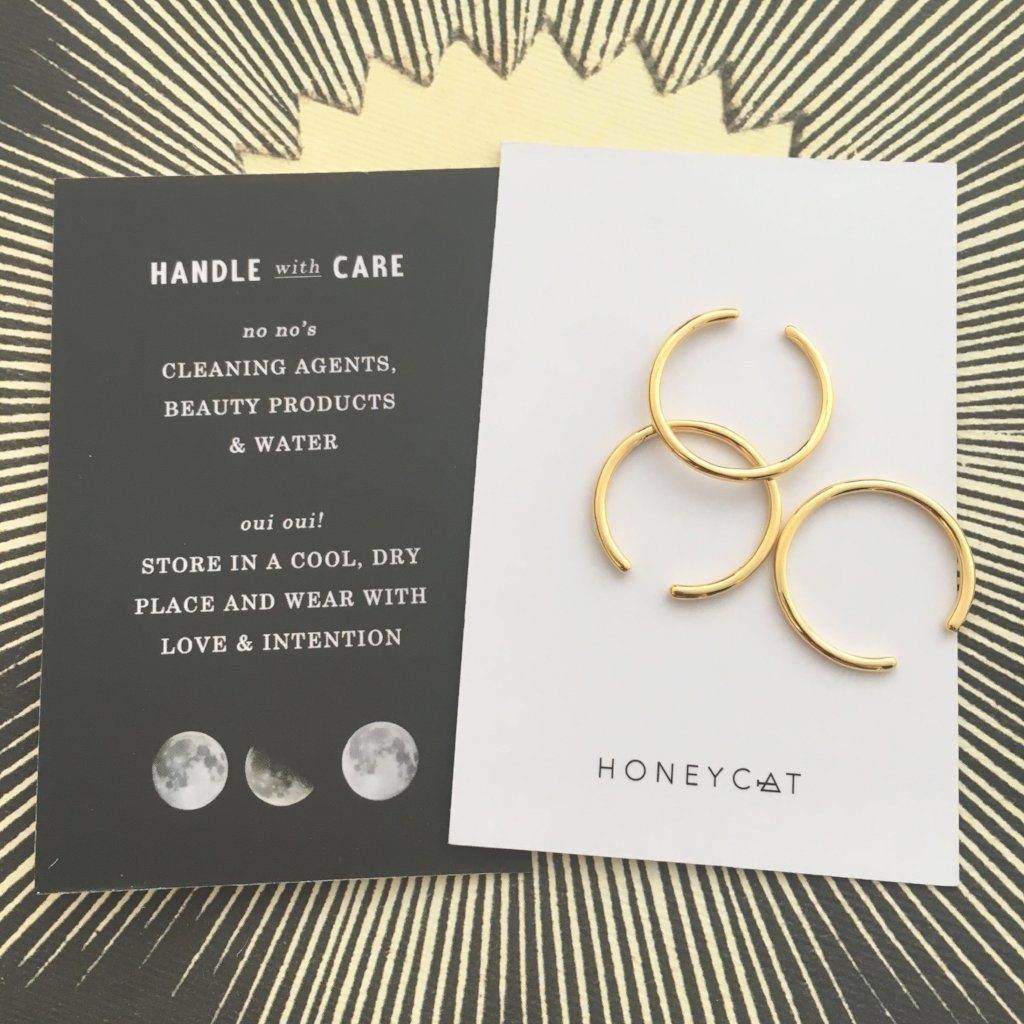 Open Skinny Stacking Ring Trio - Final Sale Rings HONEYCAT Jewelry 