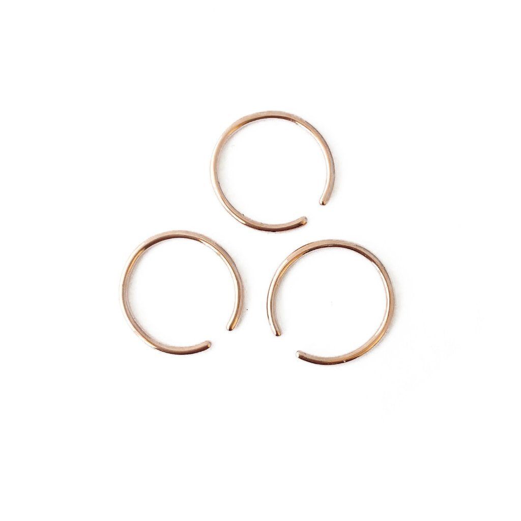 Open Skinny Stacking Ring Trio - Final Sale Rings HONEYCAT Jewelry 