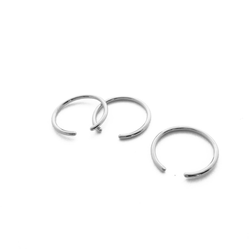 Open Skinny Stacking Ring Trio - Final Sale Rings HONEYCAT Jewelry Silver 