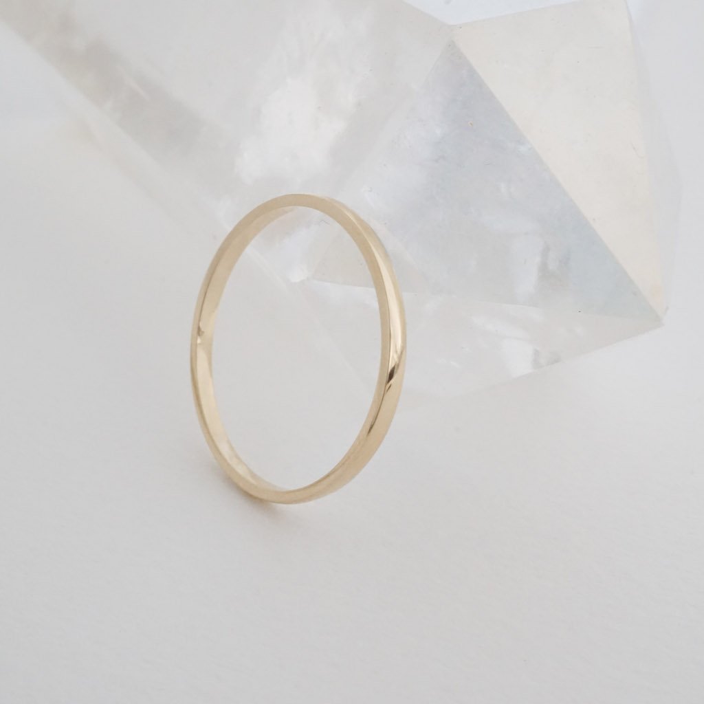 Classic Stacking Ring, 14k Gold Rings HONEYCAT Jewelry 