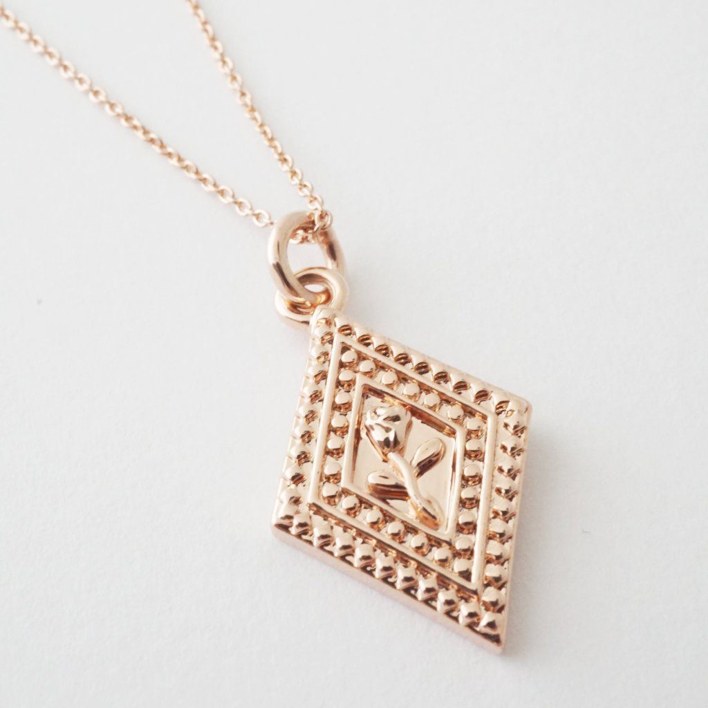 Rose Pendant Necklace Necklaces HONEYCAT Jewelry Rose Gold 